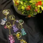Crystal Glitter Bear Keychain for Bags & Keys