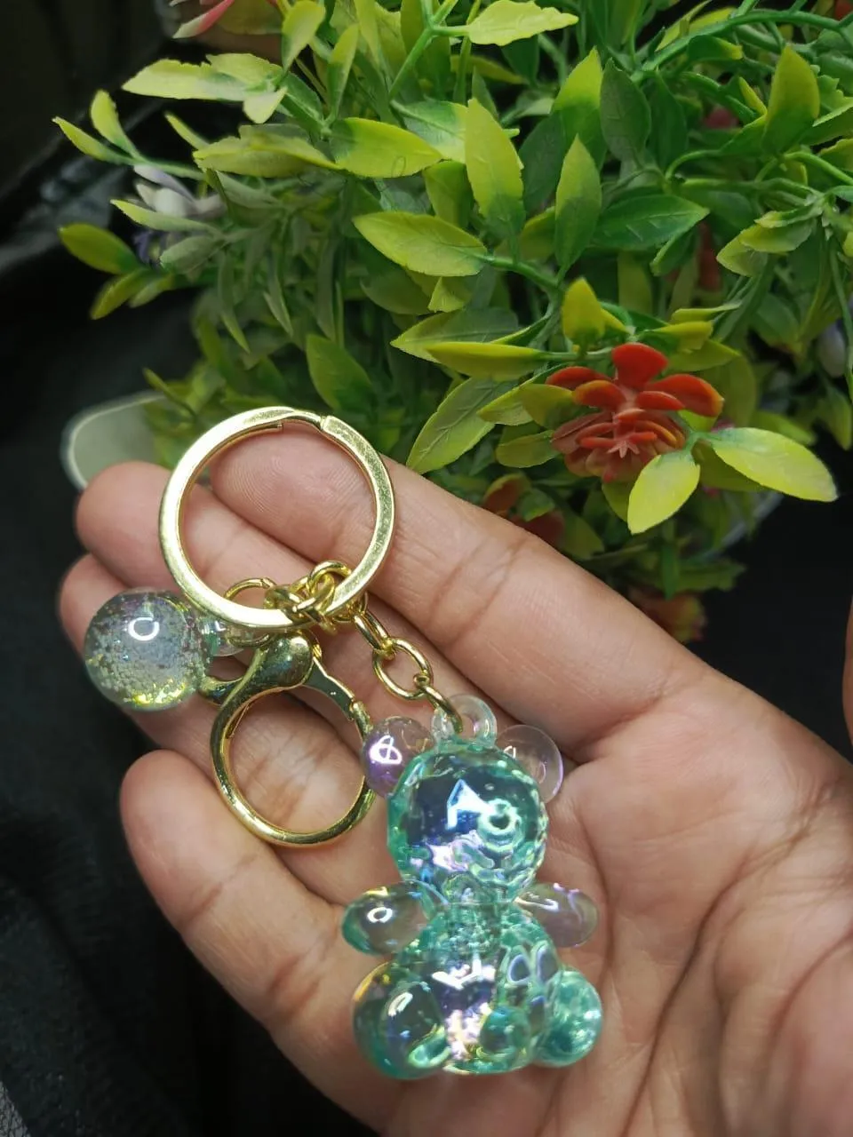Crystal Glitter Bear Keychain for Bags & Keys - Image 4