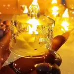 Pack of 12 Silver Crystal LED Candles – Battery Operated Flameless Decorative Tealight Candles for Home & Events