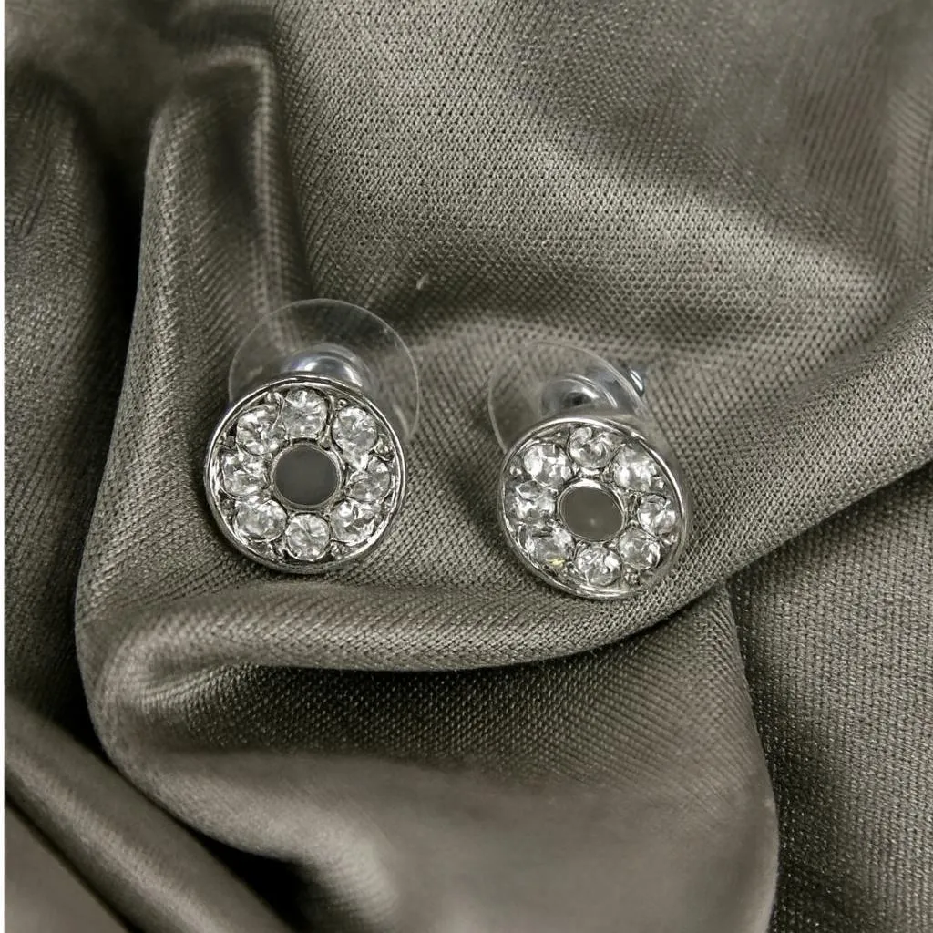 Modern Design Silver Plated Studs