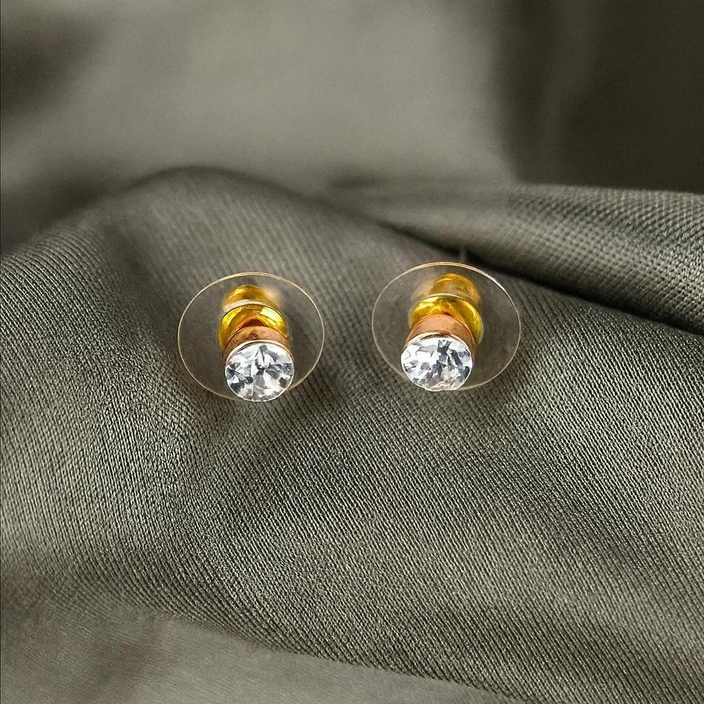 Modern Design Silver Plated Studs - Image 2