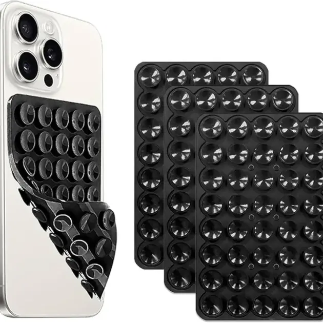 Double-Side Extra Large Silicone Suction Phone Holder 40+40 Suction Cups | Ultra Grip Hands-Free Pad