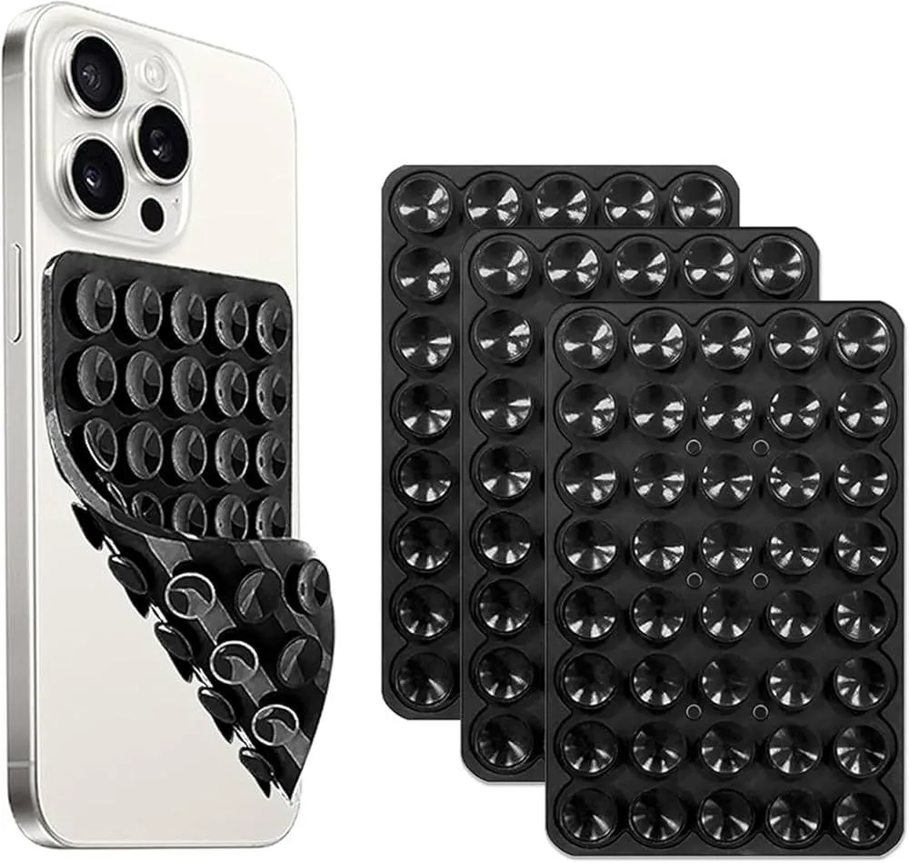 Double-Side Extra Large Silicone Suction Phone Holder 40+40 Suction Cups | Ultra Grip Hands-Free Pad