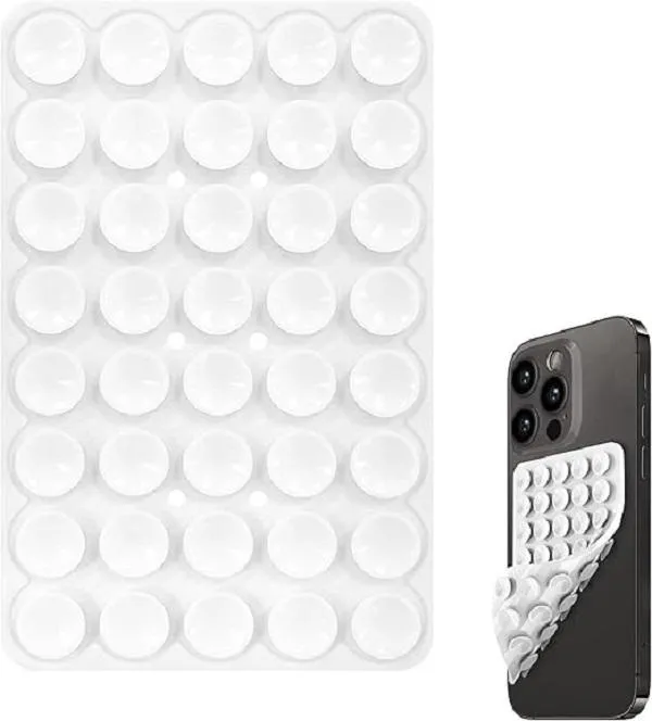 Double-Side Extra Large Silicone Suction Phone Holder 40+40 Suction Cups | Ultra Grip Hands-Free Pad - Image 2