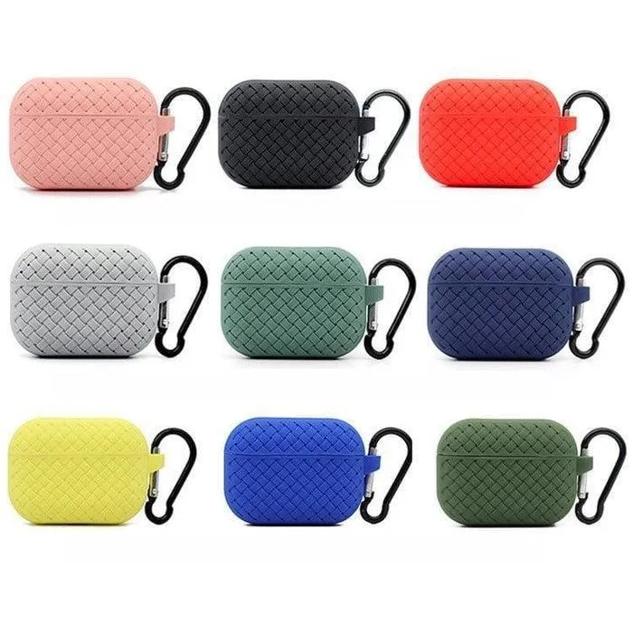 Premium Woven Silicone Case for AirPods Pro Stylish, Shock-Resistant Protection - Image 4