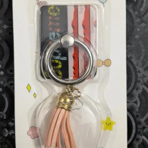 360° Rotating Round Phone Ring Holder with Stylish Tassel Stylish accessory for your Mobile Phone