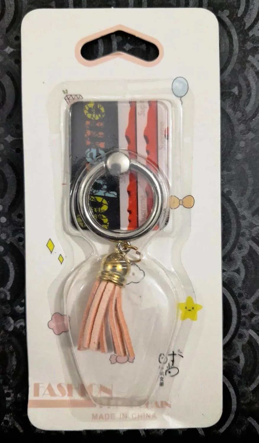 360° Rotating Round Phone Ring Holder with Stylish Tassel Stylish accessory for your Mobile Phone