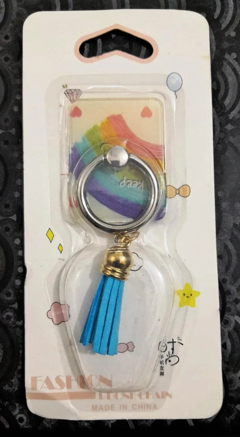 360° Rotating Round Phone Ring Holder with Stylish Tassel Stylish accessory for your Mobile Phone - Image 2