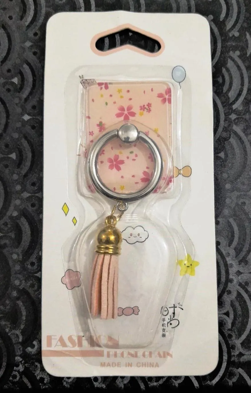 360° Rotating Round Phone Ring Holder with Stylish Tassel Stylish accessory for your Mobile Phone - Image 5