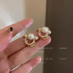 2 in 1 Pearl Korean Earings