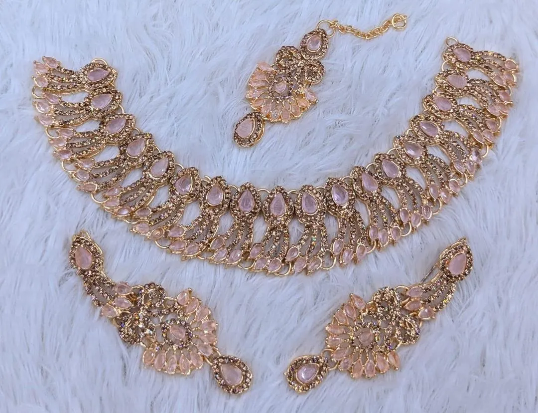 Leaf Design Zircon Artificial Set - Image 3