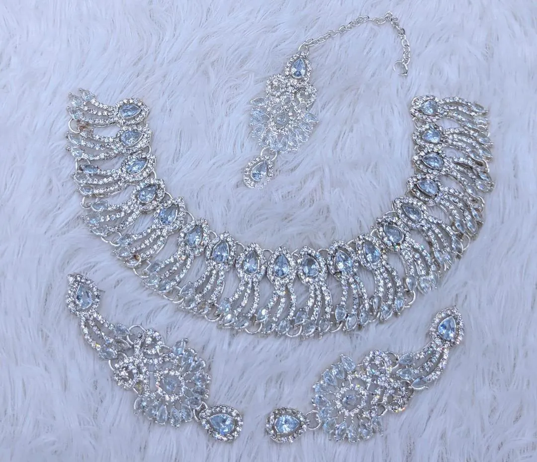 Leaf Design Zircon Artificial Set - Image 5