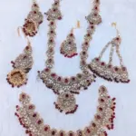 Exquisite Maroon Bridal Set