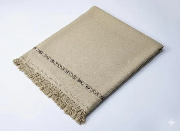 1 Pc Men's Wool Plain Shawl - Image 6