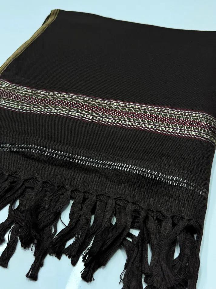 Gents Shawl | Same Border Pure, Fine and Soft Wool Islampur Swat Khaddi Made Shawl - Image 2