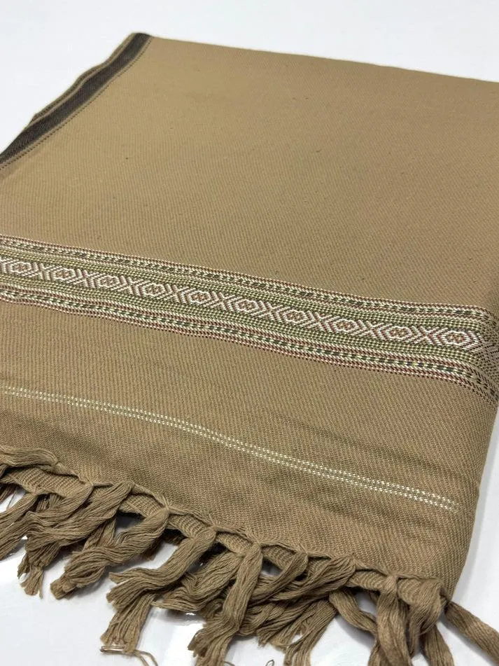 Gents Shawl | Same Border Pure, Fine and Soft Wool Islampur Swat Khaddi Made Shawl - Image 3