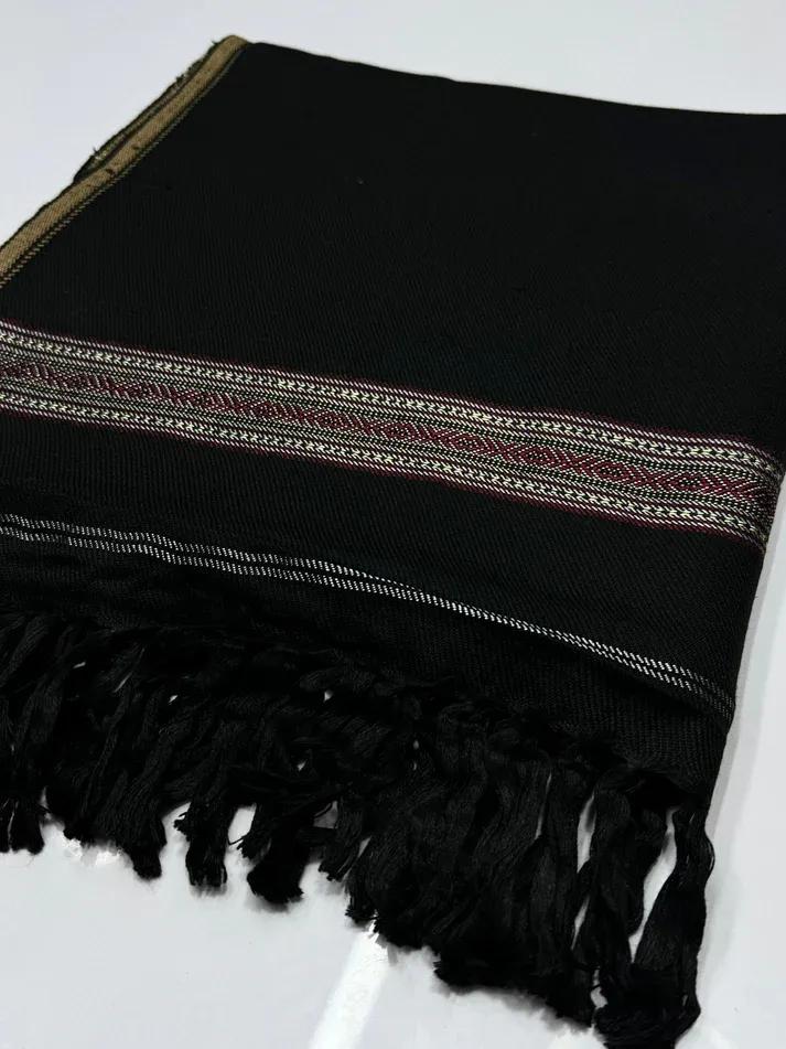 Gents Shawl | Same Border Pure, Fine and Soft Wool Islampur Swat Khaddi Made Shawl - Image 8