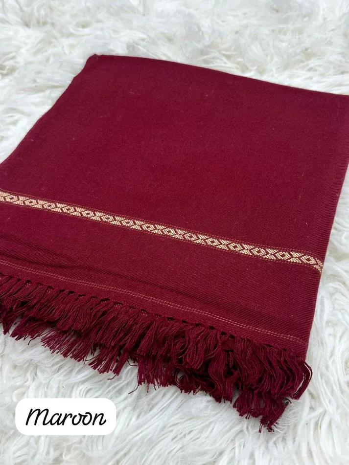 Gents Shawl | Same Border Pure, Fine and Soft Wool Islampur Swat Khaddi Made Shawl - Image 9