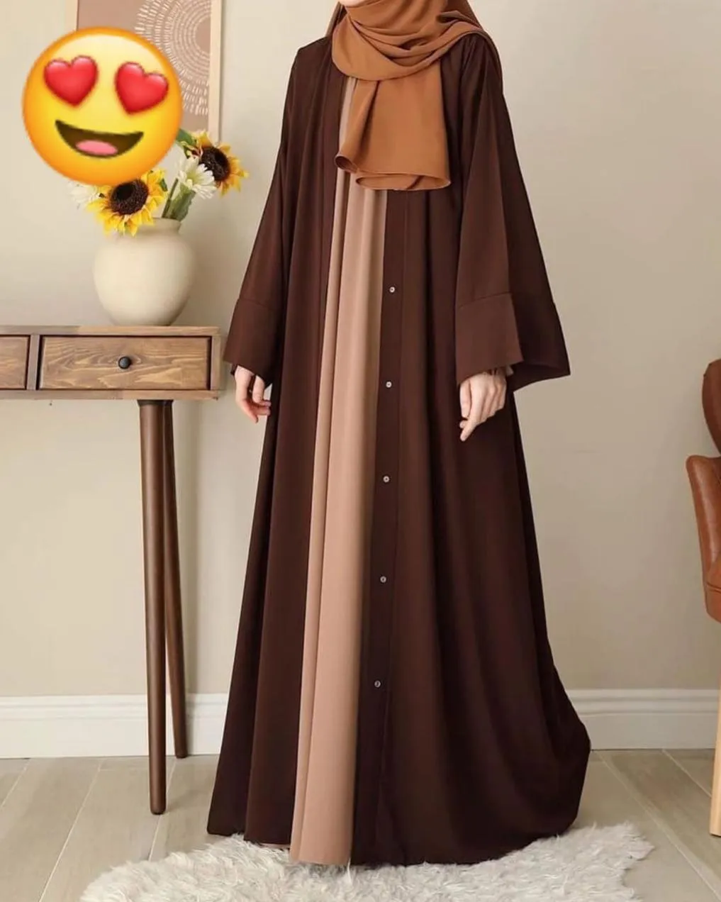 Georgette Plain Maxi Abaya - Image 4