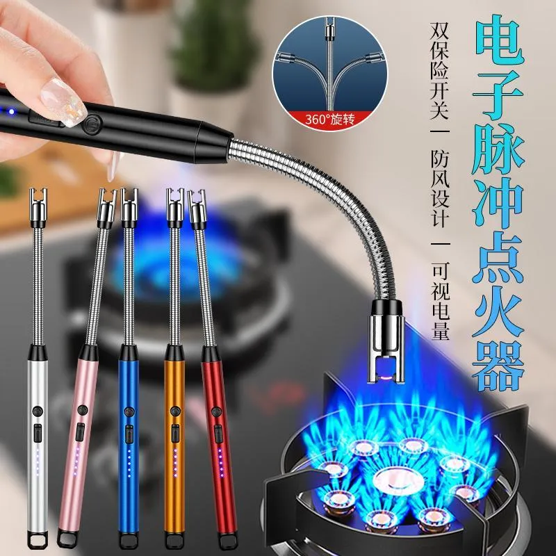 Electric Arc Lighter, Useful BBQ Flameless Plasma ignitor, Outdoor Kitchen Lighter, Portable Electronic Lighter, 360 Degree Rotation Lighter, Extended Stove Lighter, Electric Long Lighter, Plasma Grill Lighter, Long USB Rechargeable Arc Lighter - Image 2