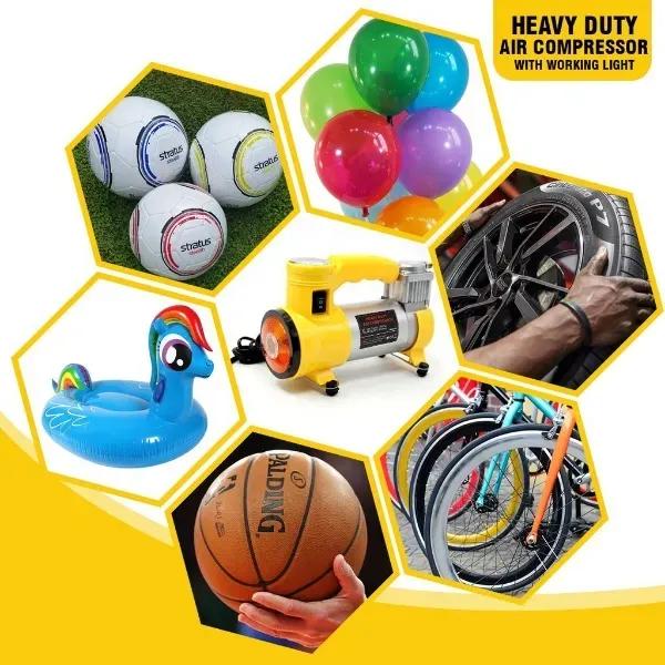 12V 150PSI 35LPM Cyclone Heavy Duty Air Compressor with Working Light Inflatables Portable Pump Motorbike, Cars, Bicycle, Football, Truck, Motorcycle, Inflatable Boat - Image 3