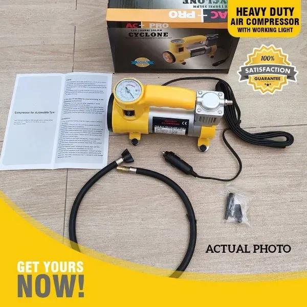 12V 150PSI 35LPM Cyclone Heavy Duty Air Compressor with Working Light Inflatables Portable Pump Motorbike, Cars, Bicycle, Football, Truck, Motorcycle, Inflatable Boat - Image 4