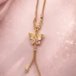 Butterfly Hanging Crystal Necklace
