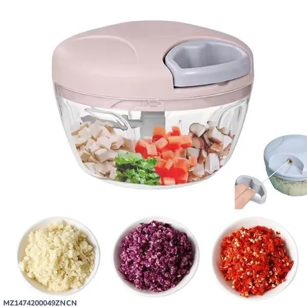1 Pc Stylish Manual Food Chopper - Enhances Kitchen Functionality