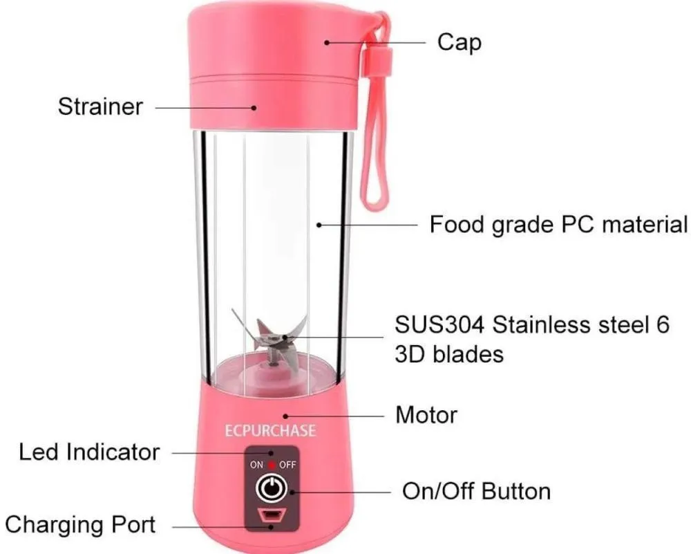 Portable & Rechargeable Electric Juicer Blender - Image 6