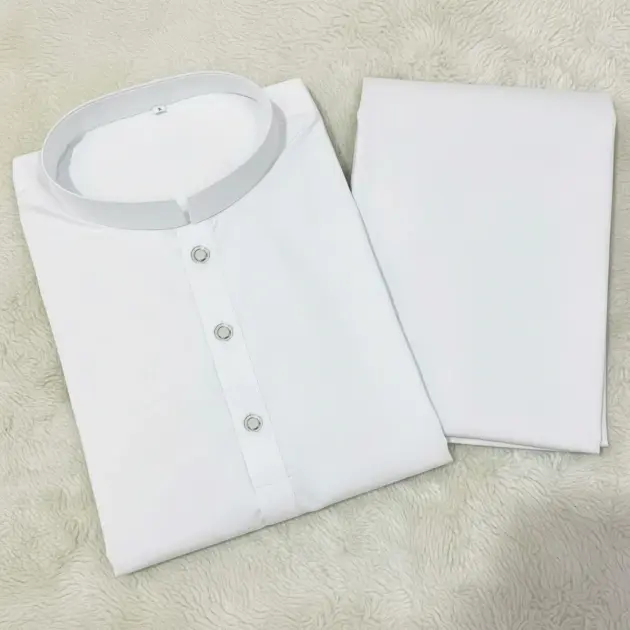 2 Pcs Men’s Stitched Wash And Wear Plain Kurta Pajama