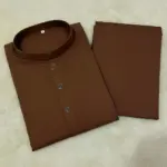 2 Pcs Men’s Stitched Wash And Wear Plain Kurta Pajama