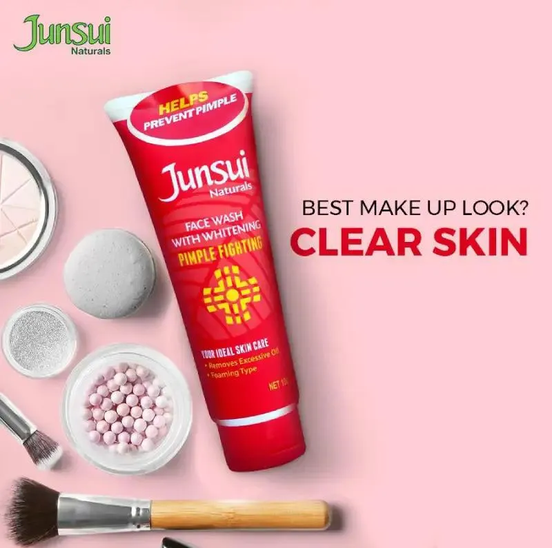 Junsui Naturals Face Wash With Whitening Pimple Fighting 100gm - Image 4