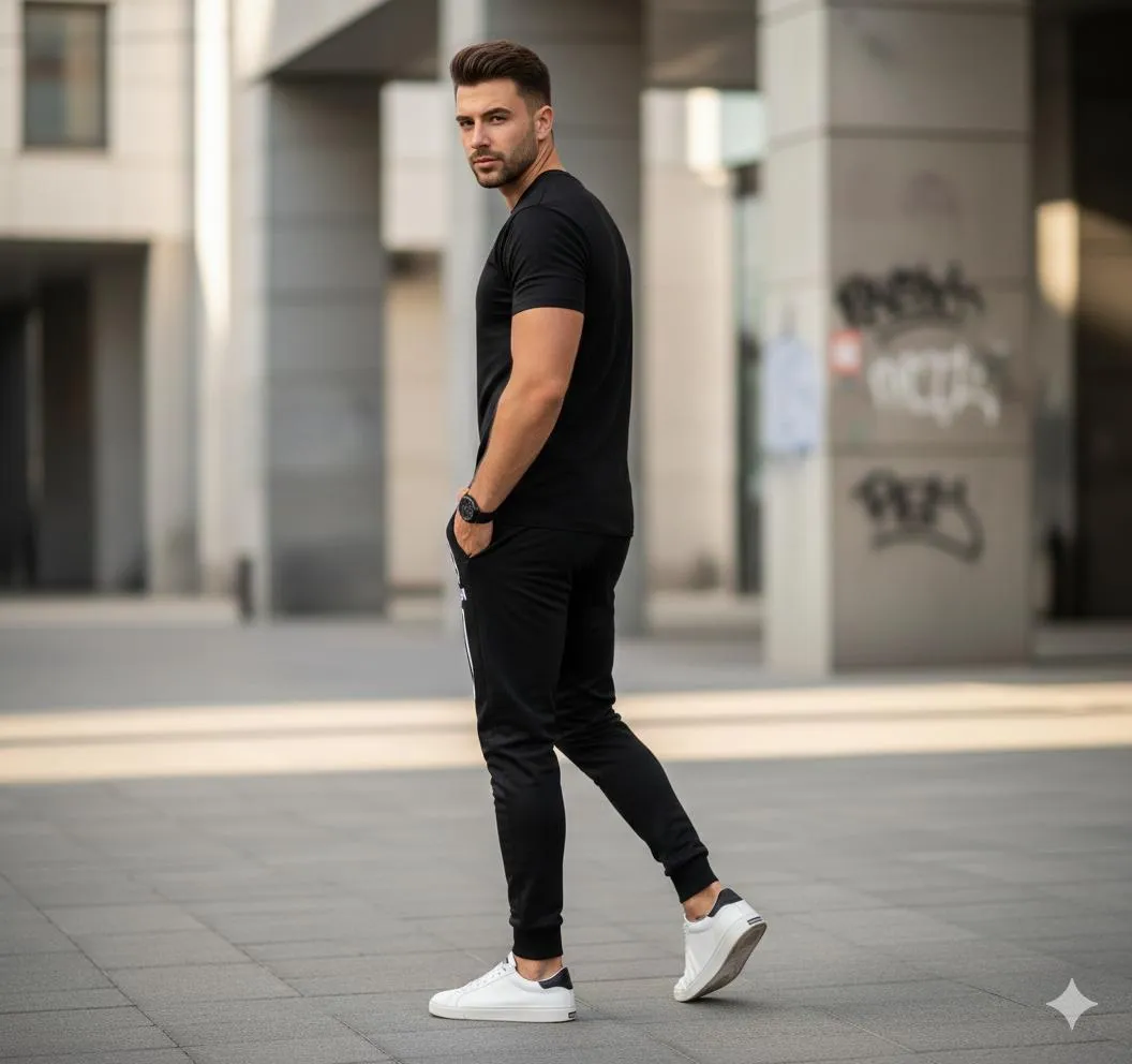 2 Pcs Men's Polyester Printed Track Suit - Image 2