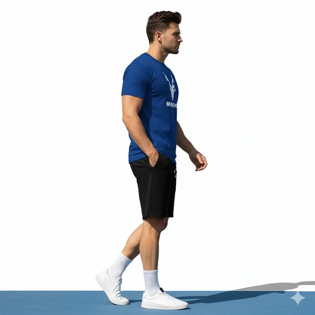 2 Pcs Men's Polyester Printed T-Shirt & Shorts Tracksuit - Image 4