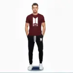 2 Pcs Men's Polyester Printed Track Suit