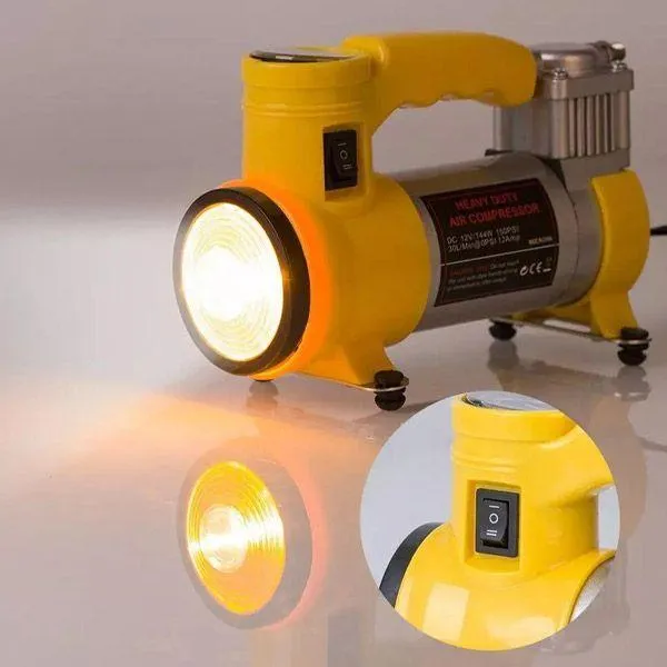 12V 150PSI 35LPM Cyclone Heavy Duty Air Compressor with Working Light Inflatables Portable Pump Motorbike, Cars, Bicycle, Football, Truck, Motorcycle, Inflatable Boat - Image 3