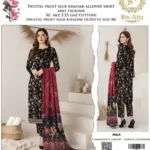 3 Pcs Women's Unstitched Printed Suit