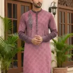 Men’s Unstitched Paper Cotton Embroidered Suit