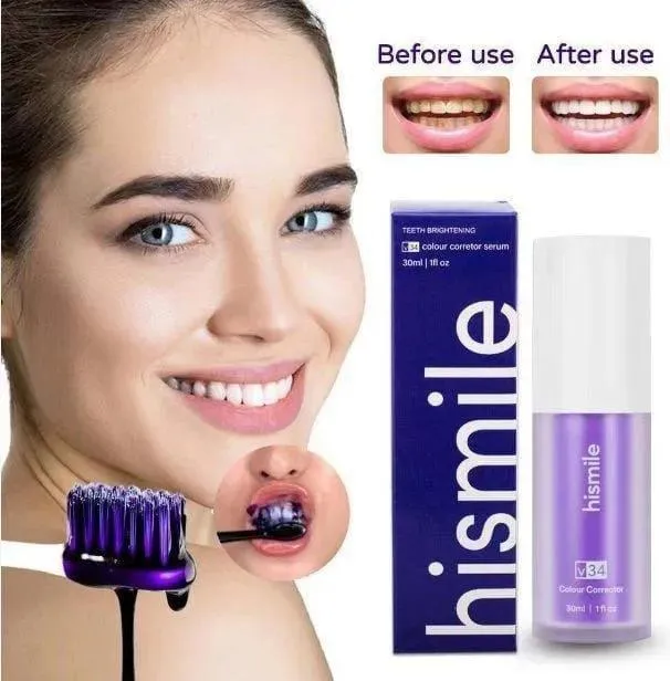 Teeth Whitening V34 Colour Corrector Serum - Purple Toothpaste 30ml - Image 2
