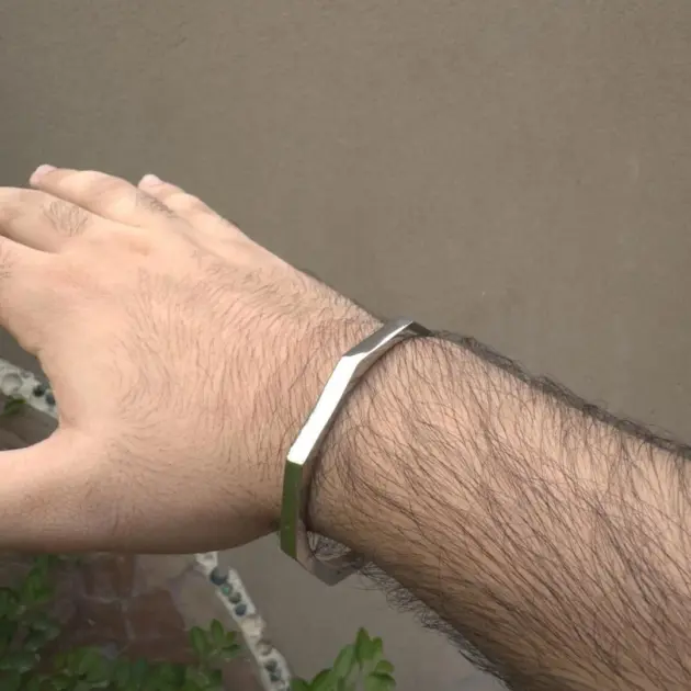 1 Pc Silver Plated Kara Bangle