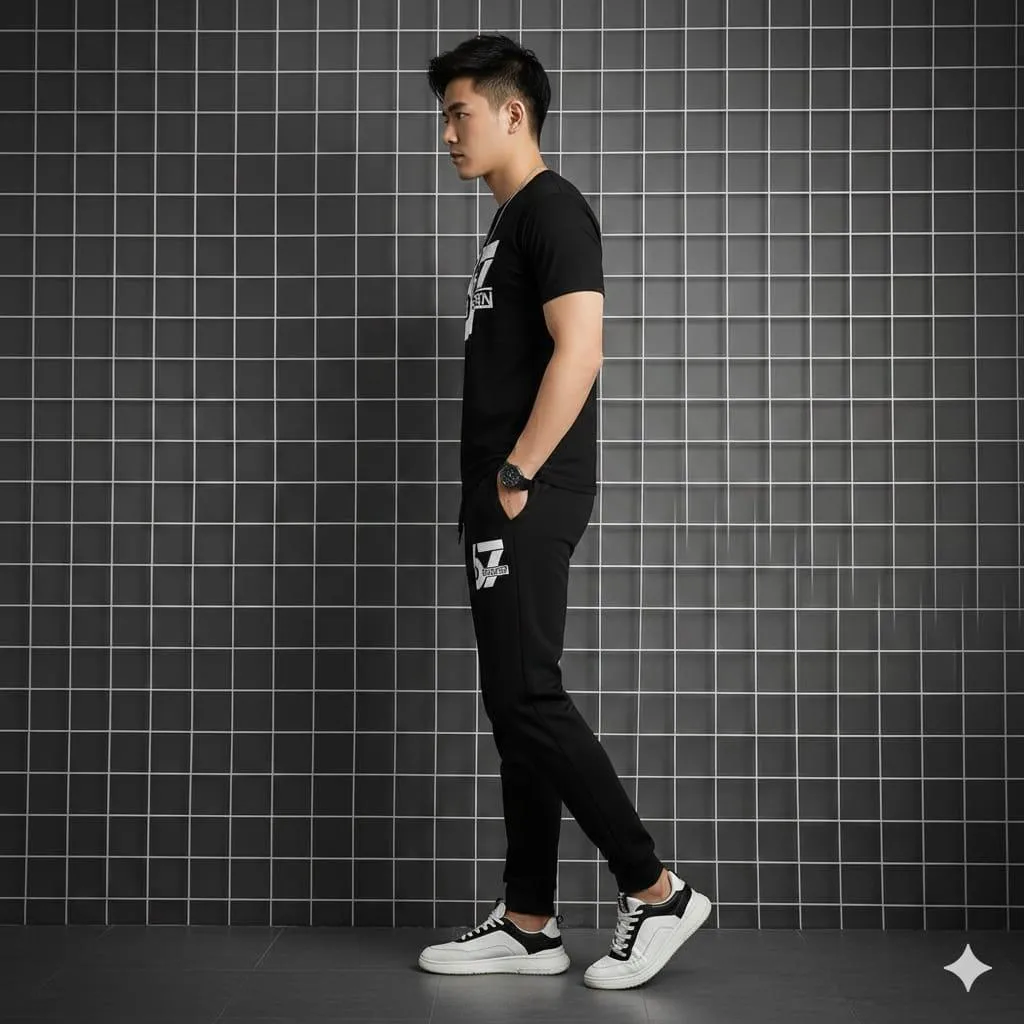 2 Pcs Men's Polyester Printed Track Suit - Image 2