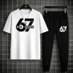 2 Pcs Men's Polyester Printed Track Suit