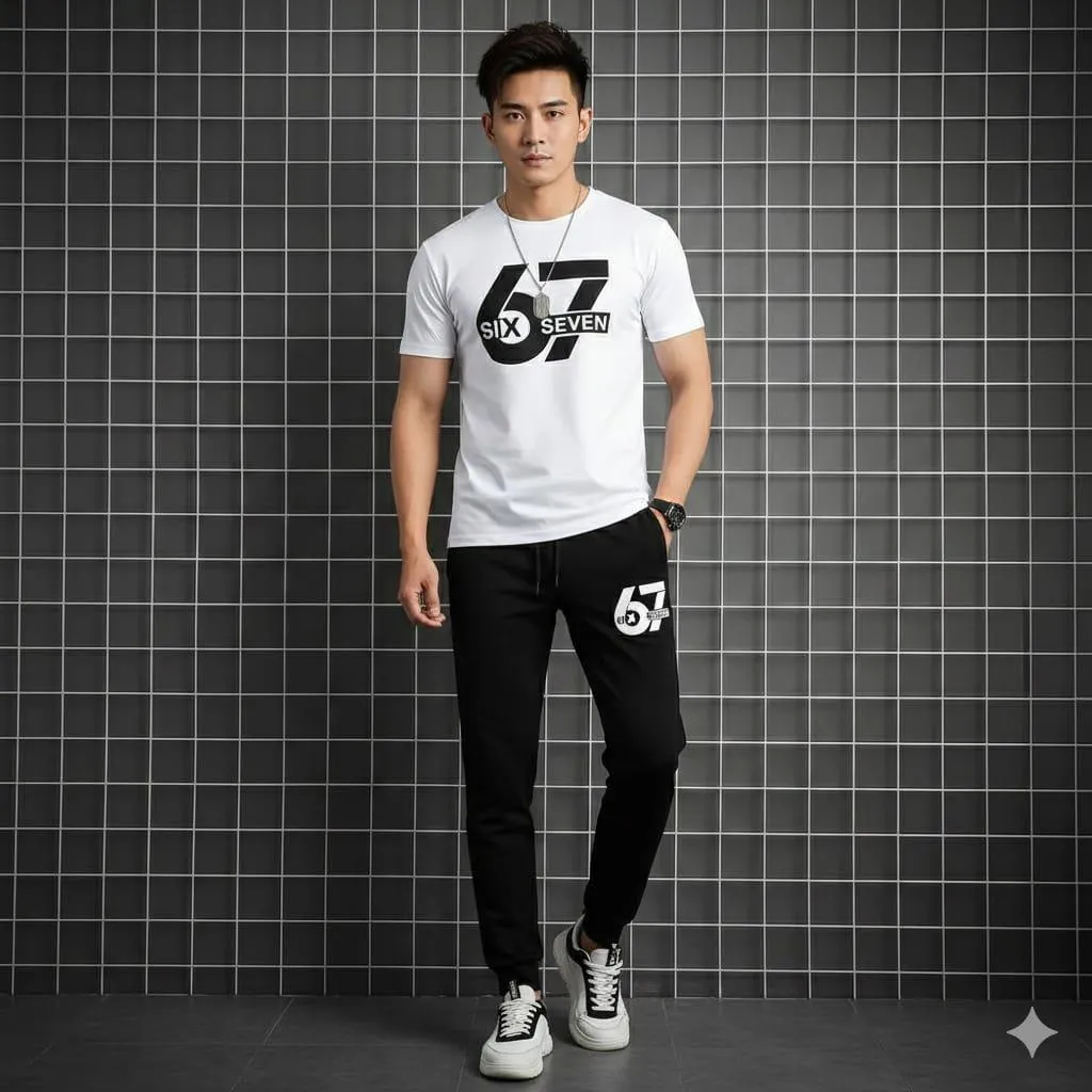 2 Pcs Men's Polyester Printed Track Suit - Image 2