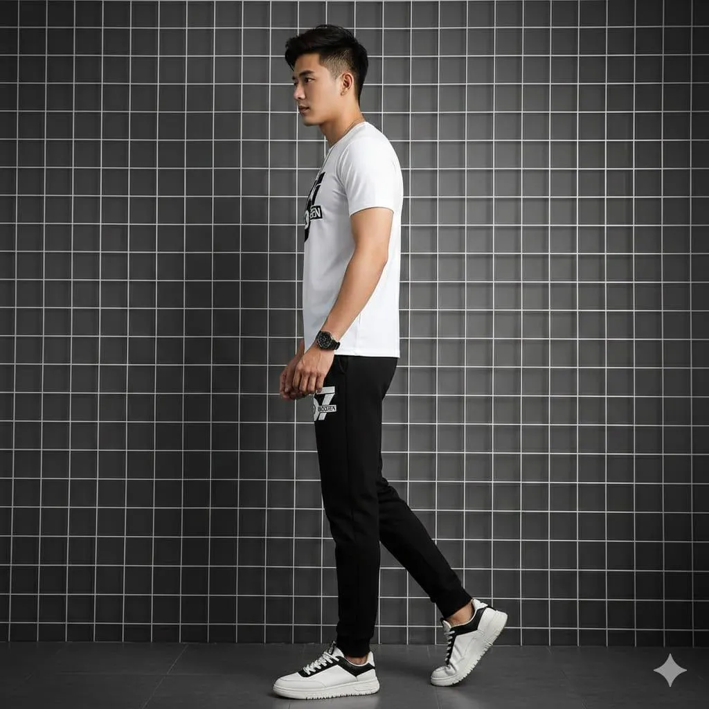 2 Pcs Men's Polyester Printed Track Suit - Image 3