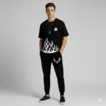 2 Pcs Men's Polyester Printed Track Suit