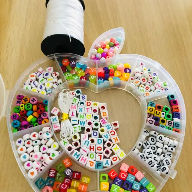 DIY Jewellery Beads / Apple Style Beads Set with Alphabets Beads