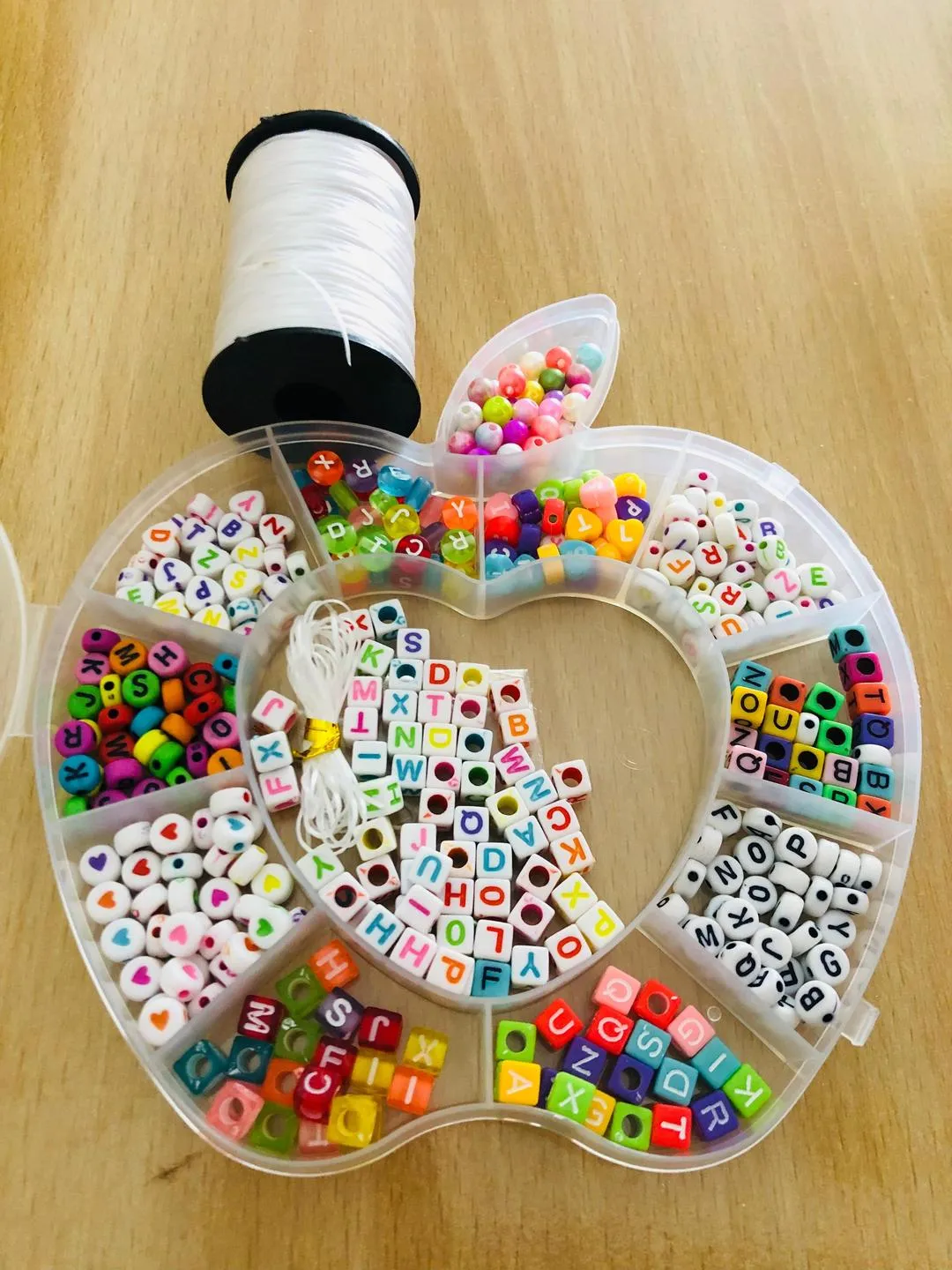 DIY Jewellery Beads / Apple Style Beads Set with Alphabets Beads