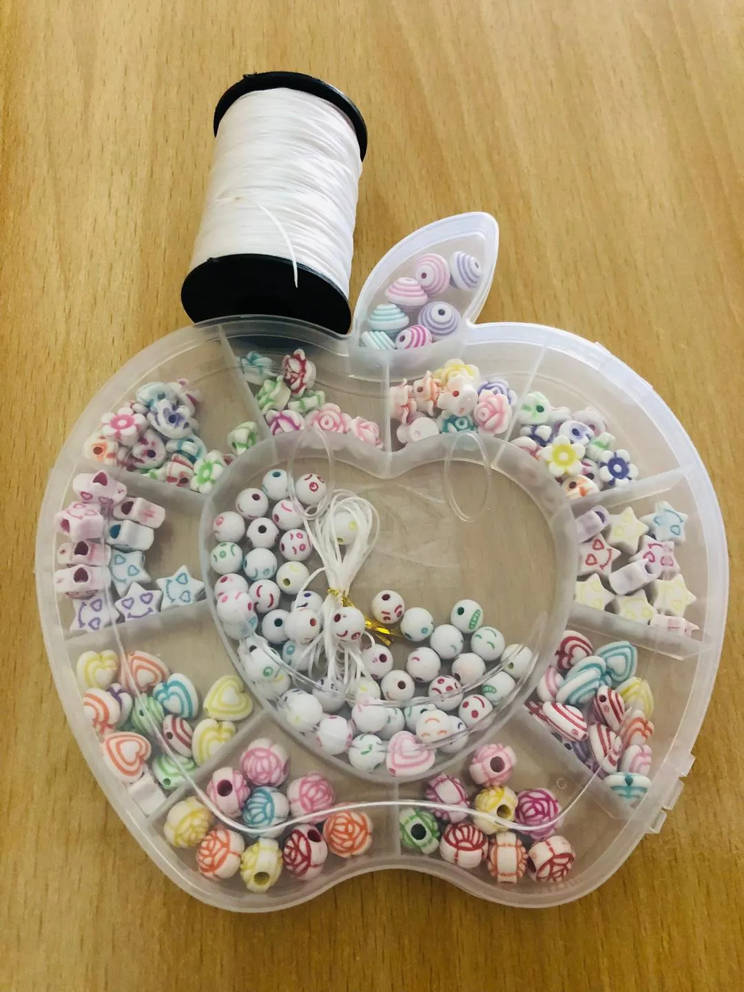 DIY Jewellery Beads / Apple Beads Design with Elastic Thread Roll - Image 3