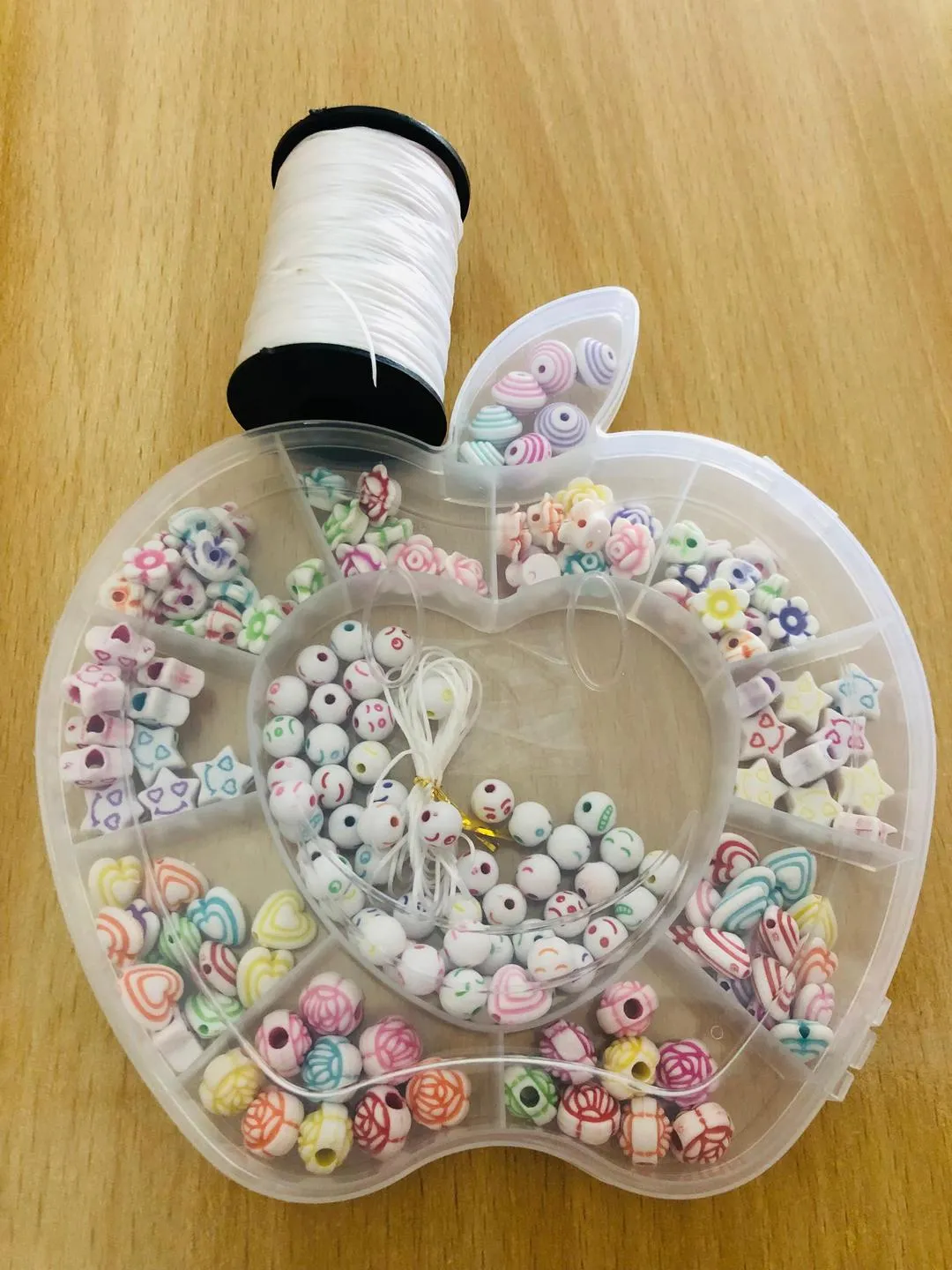 DIY Jewellery Beads / Apple Beads Design with Elastic Thread Roll - Image 4