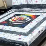 3 Pcs Cotton Patchwork Double Bedsheet